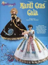 NEW CROCHET MARDI GRAS GALA DRESSES FOR 11 1/2" FASHION DOLL