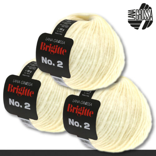 Lana Grossa 3 x 50 g Brigitte No. 2 Netzgarn Wolle Alpaka Baumwolle 51 Farben - Bild 2 von 103