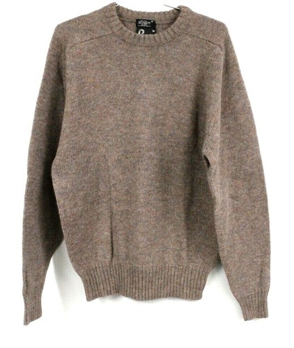 Sweater Taupe Virgin Shetland Wool 