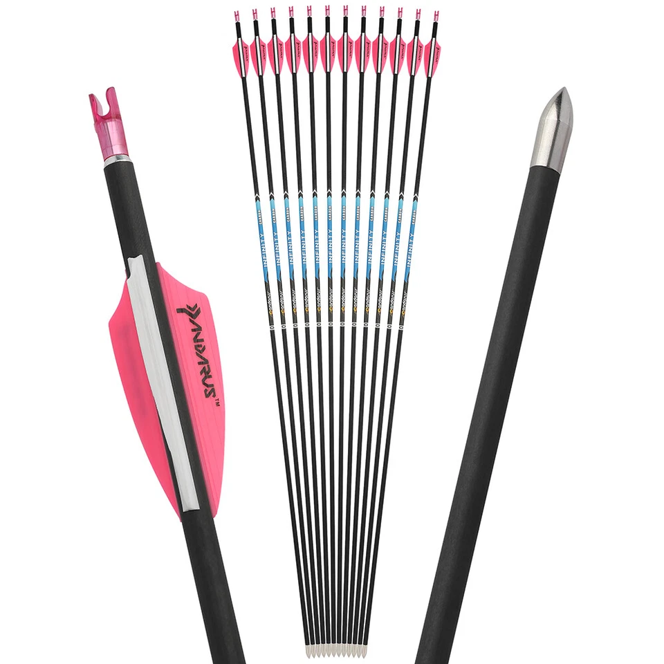 12X PANDARUS Pure Carbon Arrows SP300-1500 ID4.2mm Archery Bow Target Sports - Image 4 of 4
