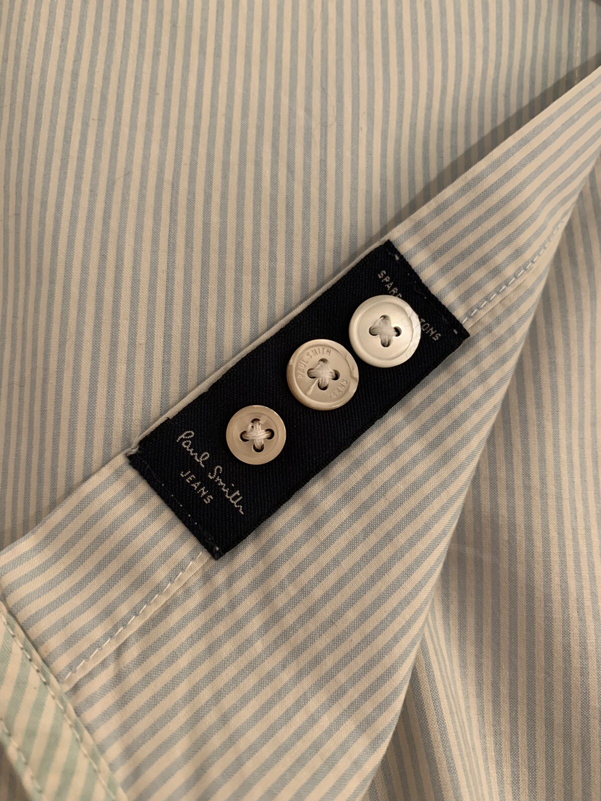 Paul Smith - Long  Sleeve Shirt "JEANS"  Slim Fit Size M Pit to Pit 20 BNWT image 6