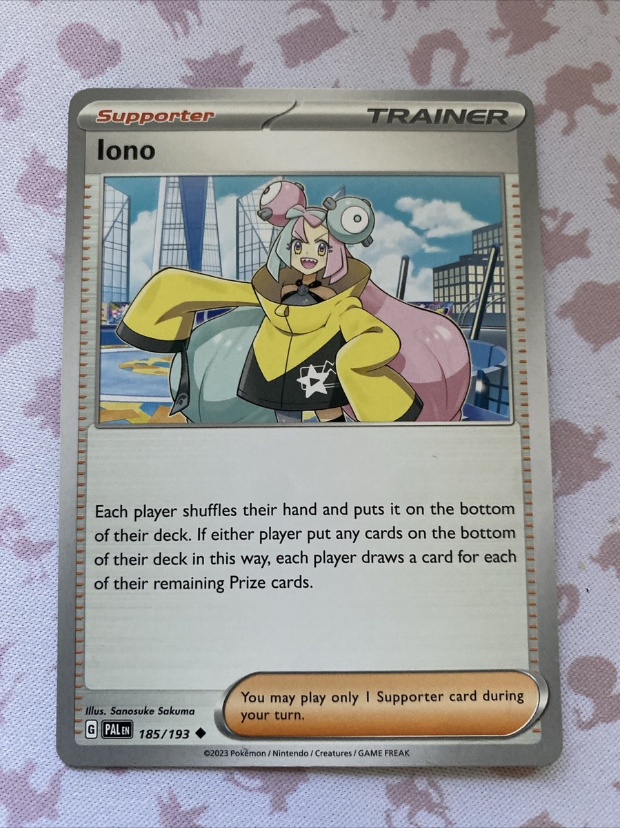 Pokemon Card - Iono Trainer 185/193 (Non Holo) Paldea Evolved | eBay