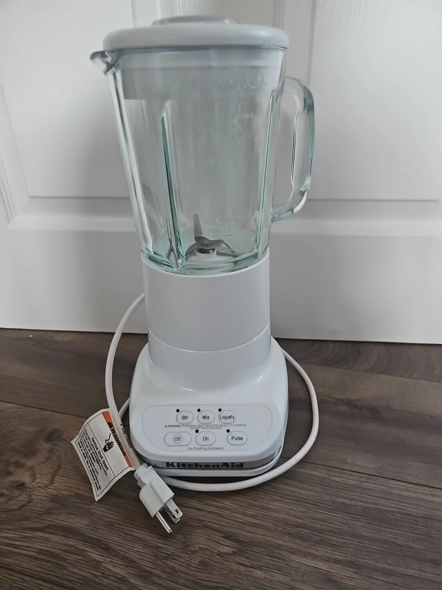 KITCHENAID Countertop Blender Model KSB3WH WHITE w Glass Jar USA PLUG
