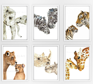 watercolor animal paintings for nursery