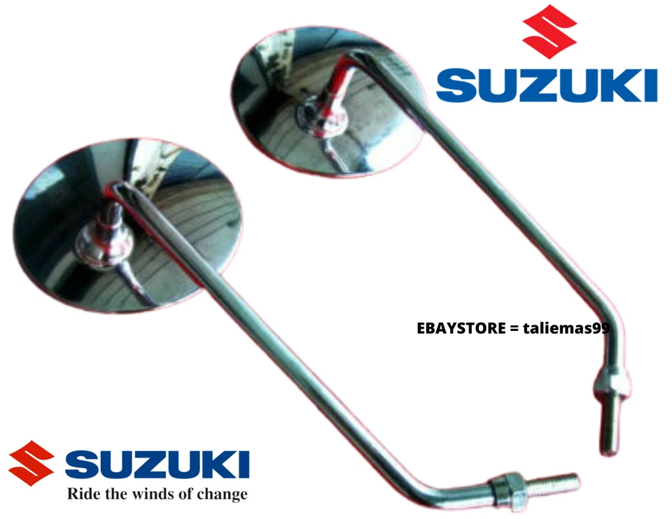 Espejo retrovisor 10 mm repuesto Suzuki TS100 TC100 TS125 TC125 TS185 TC185 TS250 TS400 Foto 3 de 4