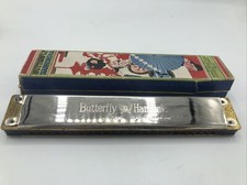 Vintage Harmonica Butterfly Circa 1946 W/ Box Japan Kabushiki Kaisha Key of C