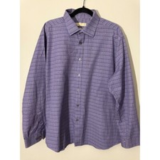 Michael Kors Plaid Dress Shirt Long Sleeve Button Down 1XL