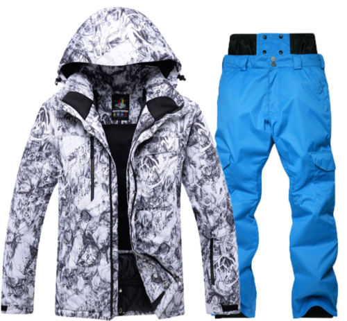 Men Adult Warm Waterproof Snowsuits Ski Snow Snowboard Jacket&Pants Set Clothes - Picture 5 of 35
