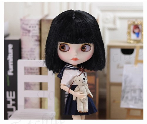 Takara 12" Neo Blythe Muñeca Desnuda Maquillaje Negro Pelo Corto Dudu Labios Cuerpo Articular - Imagen 2 de 5