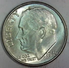 BU 1946  Roosevelt dime Great type set  piece from the USA #2