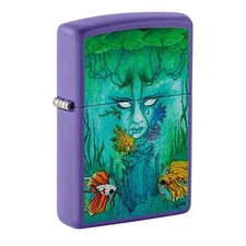 Zippo Pocket Lighter Sean Dietrich Brackish Design Purple Metal Windproof 48630