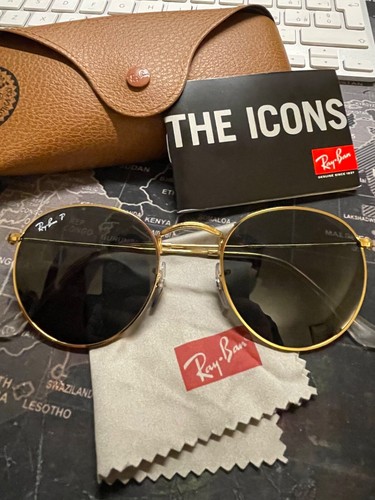 RAY BAN ROUND Metal Occhiali Ray Ban RB 3447 Misura 50 21 145 3P pari al nuovo