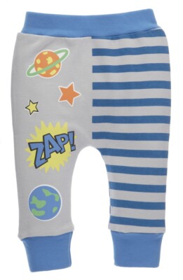 Ganz E8 Baby Boy 6-12 mo Cotton Blue Gray ZAP! Harem Pants ER58435