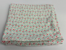 NEW Carters Pink Turquoise Aqua White Geo Print Baby Swaddle Receiving Blanket