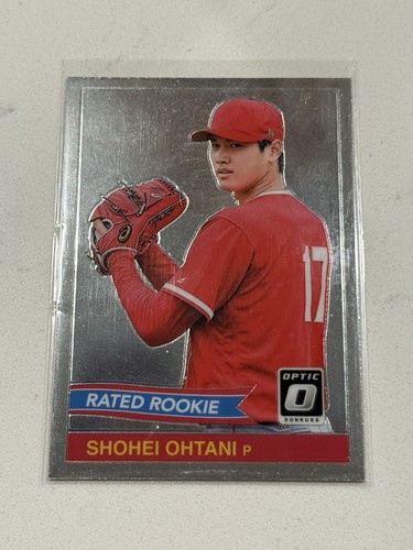2018 Donruss Optic Shohei Ohtani Rated Rookie Retro 1984 #RR1 LA Angels Dodgers - Picture 3 of 4
