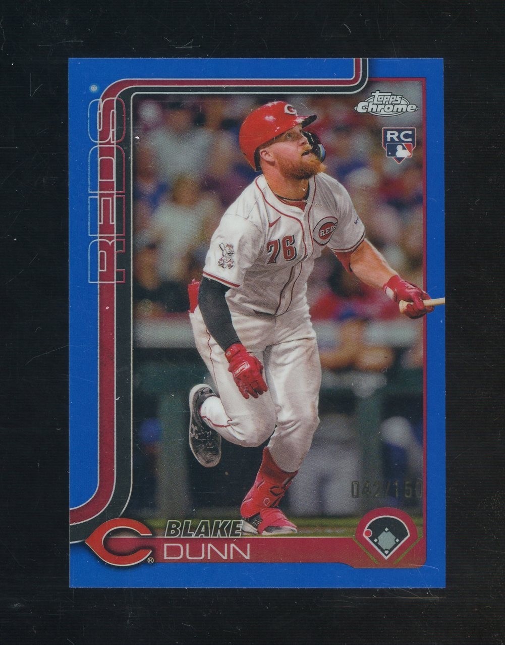 2025 Topps Chrome Blue Refractor #161 Blake Dunn Reds RC Rookie 42/150