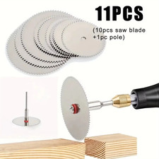 11Pcs Mini Circular Saw Blade Set Precision Cutting Discs with Mandrel