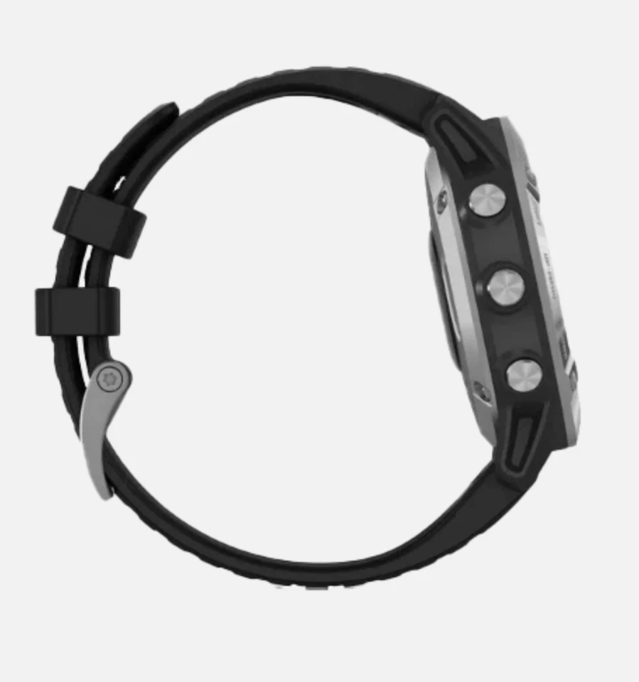 Garmin Fenix 6 Premium Multisport Watch Heart Rate Monitor GPS Watch - Silver - Immagine 4 di 4