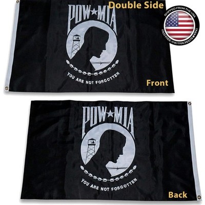 4x6 Heavy Duty MIA Flag - Double-Sided Polyester Tribute for POW/MIA Recognition