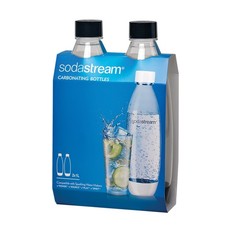 SodaStream Black 1L Slim Carbonating Bottles Twin Pack, Pack of 2 1L Pack Of 2