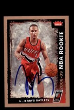 Signed Basketball Card Auto Jerryd Bayless 2008-09 Fleer #211 Trail Blazers