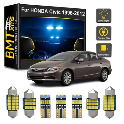 Blue Interior LED Light Bulb License Plate Dome Trunk For Honda Civic 1996-2012