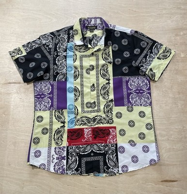 Enrico Rossini Men s Casual Short Sleeve Button-Down Shirt   Size XL