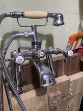 Victorian/Edwardian Bath Mixer Including Shower Head Stand With Long Hose