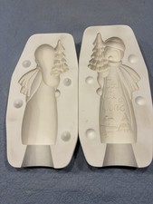 Clay Magic Ceramic Slip Mold Slim Penguin Let It Snow 3907