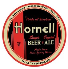 Hornell Beer & Ale of Hornell, New York NEW METAL SIGN: 12" Dia. Round