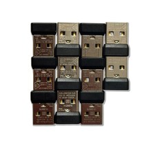 Lot of 11 Logitech USB Nano Receivers - Models C-U0010/19/26 - Non-Unifying