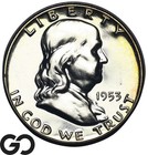 1953 Franklin Half Dollar PROOF, Flashy Gem PR++, Peripheral Toning — photo 1