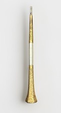 Antique 1906 Parasol Umbrella Handle Mother Of Pearl  Brass Ornate Victorian