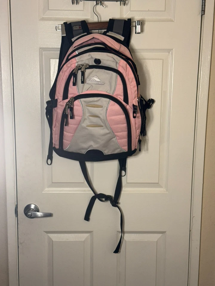 Mochila High Sierra Rosa y Gris - Bolsa de Viaje para Portátil Multi Compartimento - 18"x13" Foto 2 de 4