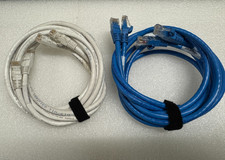 4.5' Cat 6 Patch Cables Type CM 24AWG RJ45 2 BLUE 2 WHITE
