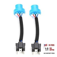 9007 Headlight Wiring Harness, 2Pcs 9007 Male to H4 Female Plug Headlight