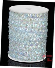 99FT Crystal Garland Strands, Acrylic Iridescent Crystal Beads 99ft-iridescent