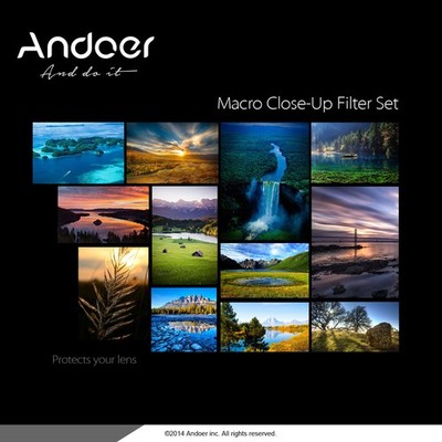 Andoer 49mm Macro Close-Up Filter Set +1 +2 +4 +10 With Pouch For