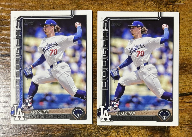 2025 Topps Series 1 - Justin Wrobleski Rookie Card Lot #204 (2)