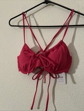 Women  s Small Front Tie Bikini Top Small 4-6 Time And Tru