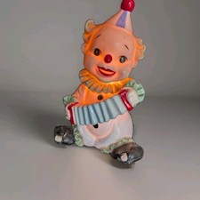 Vintage Clown Playing Accordian Nursery Lamp 6.5"