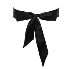 Wedding Satin Sash Belt Black Ribbon Long Sash Robe Replacement Accessories