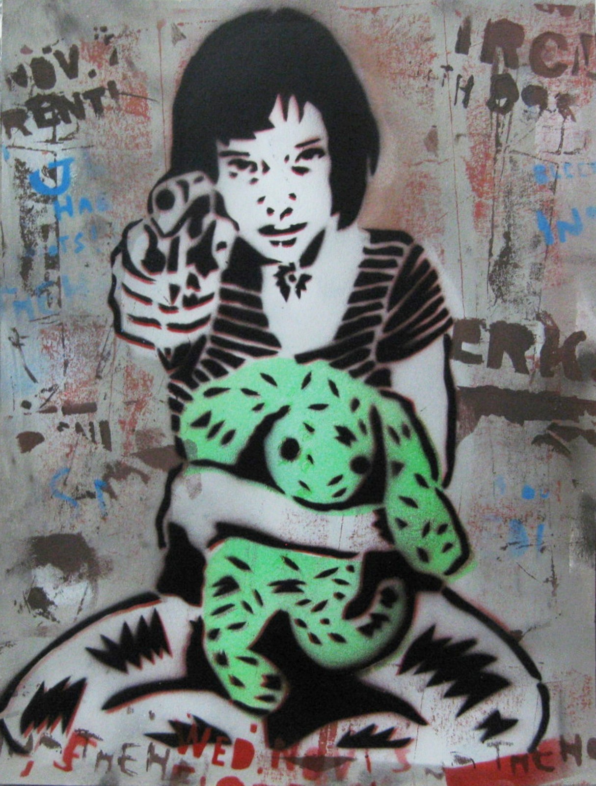 Lámina Mathilda . Técnica mixta sobre cartulina de 300 gramos. 30 x 40 cm.