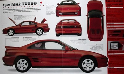 Toyota MR2 MR 2 Car Picture Brochure Pamphlet Out of Print Detail Sheet Decor   