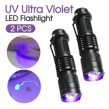 395nm UV Flashlight 2  Pack Pet Urine Detector Bed Bug Scorpion Inspection