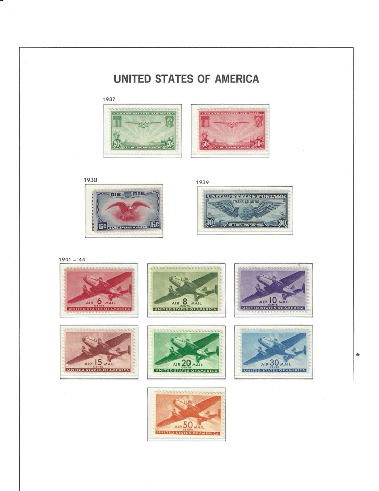 Silk's Stamps - GREAT USA Airmail Collection (1918-1958) - MNH Baby Zeppelin! - Image 3 of 4