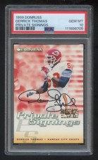 PSA 10 DERRICK THOMAS 1999 DONRUSS PRIVATE SIGNINGS AUTOGRAPH SP HOF  KC  LEGEND
