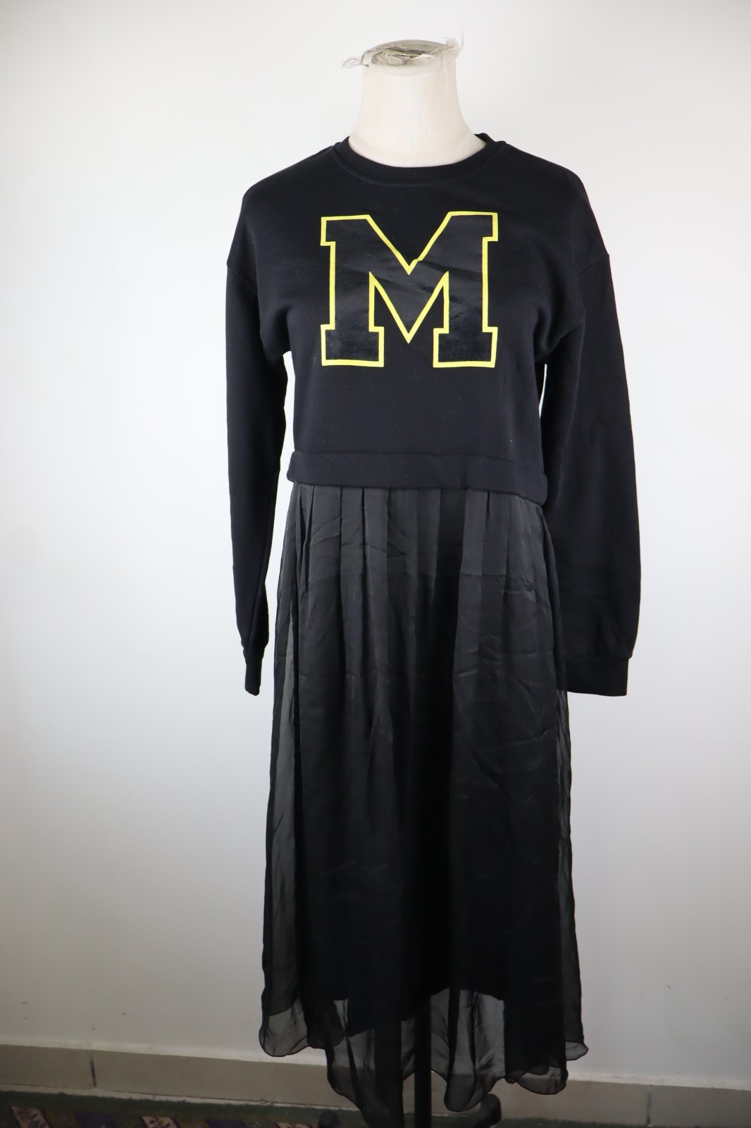 MSGM Vestido De Felpa Para Niña Talla 14 Años Vestido Casual Vintage Logo