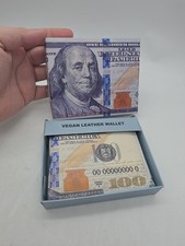 Men  s Wallet Money Print 100 Bill Design Multicolor Attract Money Vegan Leather
