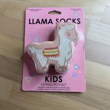 Kids Llama Pink Western Style Socks One Size Kids Ages 4-8